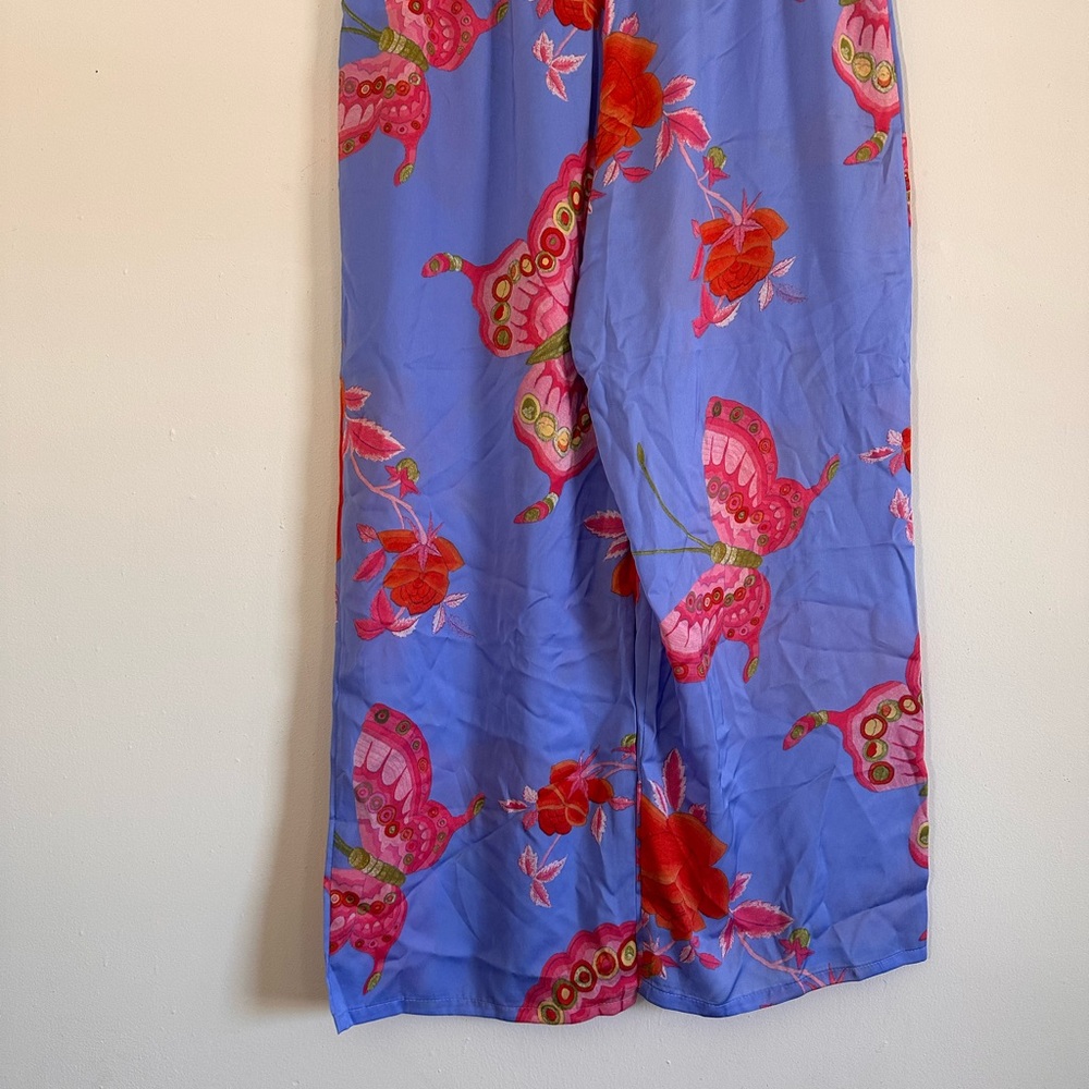 Natori Butterfly Garden Pajama Pants Periwinkle Size M NWT - Picture 10 of 12